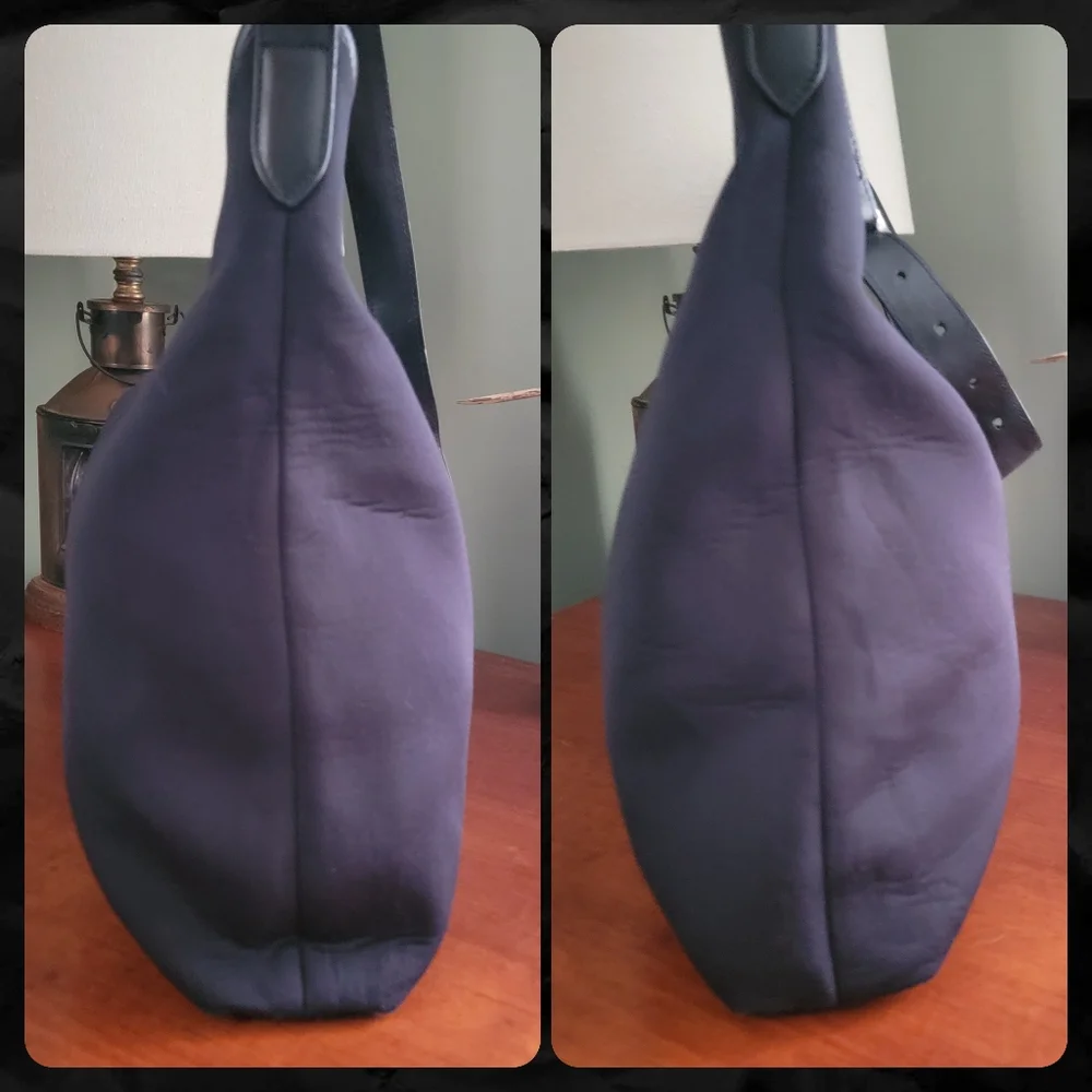 Coach 6210 Vintage Neoprene Leather Hobo Shoulder Bag Black Y2K